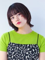 ヘアサロン ガリカ 表参道(hair salon Gallica)&nbsp;クールなウルフボブ/ぱっつん前髪