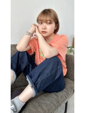 ムード タテマチ(mood tatemachi) ミルクベージュ×耳掛けボブ