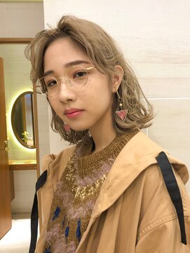 マックス フォー ヘアー(MAX FOR HAIR) 【デザインカラー】ボブウルフ×ミルクティーベージュ◎