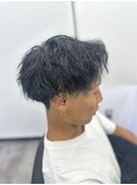 MEN’S HAIR/ブルーブラック/フェザーパーマ/木更津