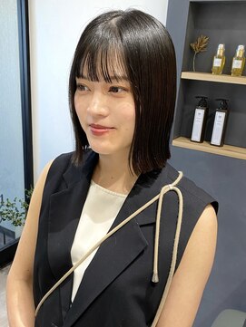 ラミエバイメルト 下北沢(lamie by melt) 花田/ボブ/切りっぱなしボブ/前髪/ネビージュ/ワンレン/下北沢