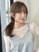 ローネス ギンザ(LONESS ginza)&nbsp;レイヤーカット/小顔カット/マロンベージュ/くすみベージュ