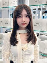 ノエロク 岐阜(noe rok) ブラウンベージュ韓国風レイヤースタイル20代30代