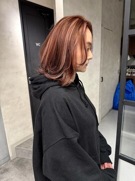 アコ(Aco) ★サーモンピンクオリジナルハイライトデザイン★