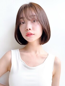 セイドット オモテサンドウ(Say. omotesando) Say.ミディアムホワイトグレージュミニウルフぱっつん前髪表参道