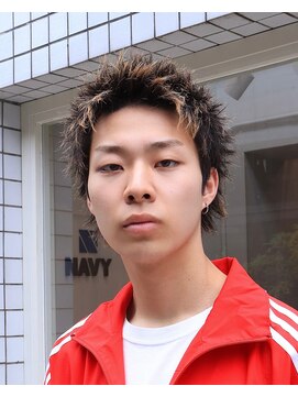 ネイビー 表参道(NAVY) ハイライトスパイキーショート