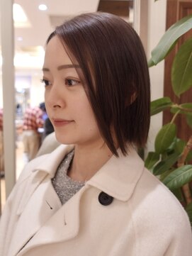 ビュートリアム265(BEAUTRIUM 265) ボブ 前髪無し グレージュヘア 髪質改善 銀座