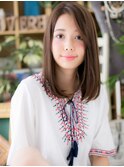 アシンメトリー艶カラー大人かわいい前下がりh4戸頭10代20代30代