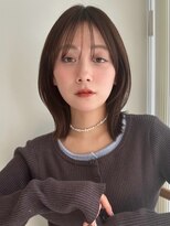 ガーデンヨコハマ(GARDEN YOKOHAMA)&nbsp;似合わせカット小顔シースルーバングベージュくびれレイヤーボブ