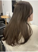 ロングレイヤーカット顔周りレイヤーウルフハッシュカット韓国