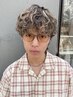 カット+パーマ+ハイライト¥19000(万代/ツイストパーマ/ウルフ)