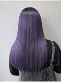 透明感ラベンダーグレージュ×艶ストレート