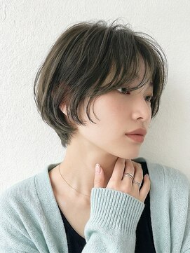 カバーヘア 上尾西口店(COVER HAIR) 夏カラーブリーチなしオリーブベージュ/ショートボブ小顔p上尾