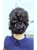 薔薇ヘアアレンジ