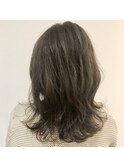 暗髪▼△スモーキーグレージュ