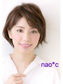 【奈良/富雄nao*c】丸みシルエットの柔らかフワッとボブヘア