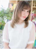 ★外国人風前下がり小顔ワンカールセミディ20代30代40代★6