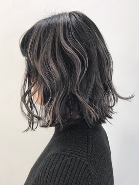 アイティー バイ アルバム 浦和店(IT by ALBUM) グレーハイライト_ココアブラウンフリンジウェーブ_ba260001