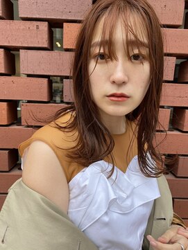 エル(EL by green) （akiko）シースルーバング×ウォームオレンジカラ―