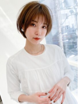 アドレバイハピネス(ADORE by happiness) ひし形シルエットショコラベージュショート　30代40代