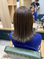 ヘアサロンアンドヘアメイクディー(hair salon hair make D)&nbsp;仙台D　外ハネ★イヤリングカラー×ぷつっとボブ×耳かけstyle