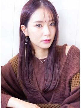 ルーヴル 西宮北口(Louvre) 【艶髪☆髪質改善】抜け感シースルーバング☆ピンクグレージュ