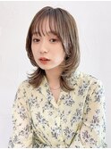 ウルフ_チェリーブラウンフェミニンロングダークアッシュ_9132