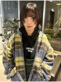 ウルフカットボブレイヤーカットミディアムレイヤーショートボブ