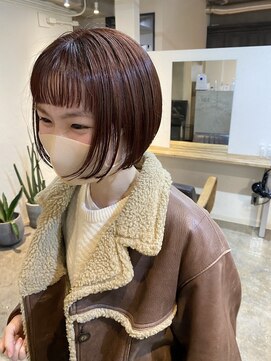 ソイリウム 下北沢(soi rium) ショートバングボブ　ピンクブラウン