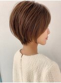丸みとクビレの可愛い甘めのボブっぽショートヘア