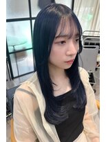 ネウィ 梅田(newi)&nbsp;Blue Black×レイヤーカット