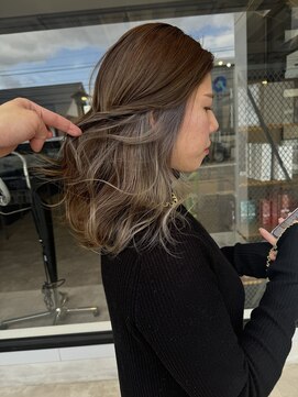 ナンバー(number+) 20代30代40代大人インナーカラー耳掛け切りっぱなし