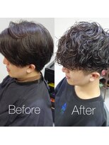 アヤメ(ayame)&nbsp;メンズショートパーマ_波巻き