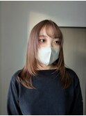レイヤースタイル ミルクティーベージュカラー