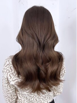 アイティーバイアルバム 下北沢店(IT by ALBUM) オリーブカラーくすみベージュウルフレイヤーロング_ba499701