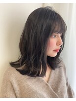 アオゾラヘアーヒカリノモリ(AOZORAHAIR hikarinomori) こっくりカラー透明感×外ハネスタイル