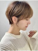 ショートボブ髪型30代40代50代前髪あり前髪なし面長丸顔【倉田】