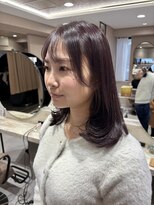 ジーニー 横浜(giinii)&nbsp;横浜　ブリーチ無しダブルカラー　ラベンダーグレージュ