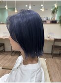 【かほ】ケアブリーチ×ブルーカラー