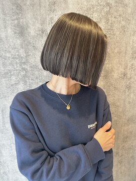 ネオ(neo.) 極細ハイライト/グレージュ/ボブ/透明感/透け感/ぱつっと