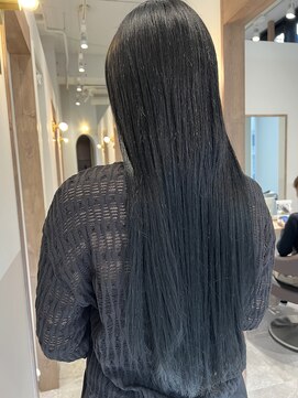 サロウィン 熊本上通り店(SALOWIN) 熊本/上通りネイビー×髪質改善