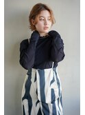 センターパートウエーブ◎荻原圭介