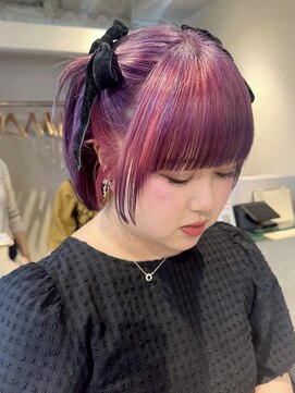 テトラ バイ ネオリーブ 横浜西口店(tetra by neolive) ピンク×ラベンダーカラー＊*【横浜/横浜駅】