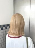 ハイトーンダブルカラーミルクティーベージュ10代20代透明感