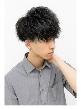 ラファル(Raphal) ニュアンスラフマッシュ×黒髪パーマ