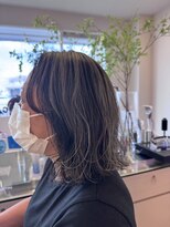 アチーブティルスマートサロン 豊川末広通店(achieve till Smart Salon)&nbsp;立体感ホワイトブロンドパラパラブリーチデザインカラーボブヘア