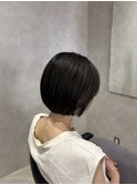 ボブ×暗髪カラー