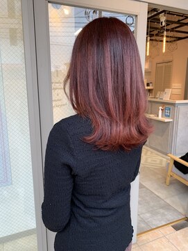 トゥーリ 二日市店(tuuli) 髪質改善 縮毛矯正　TOKIOトリートメント 艶髪　チェリーレッド