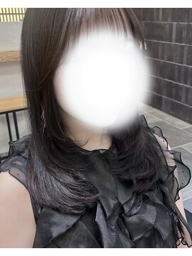 ラテ 渋谷(LATTE) 《簡単スタイリング》ミディアムレイヤー×アッシュカラー