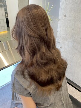 サンク 原宿 表参道(cinq) ダブルカラーミルクティーベージュグレージュレイヤーカット韓国